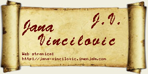 Jana Vinčilović vizit kartica